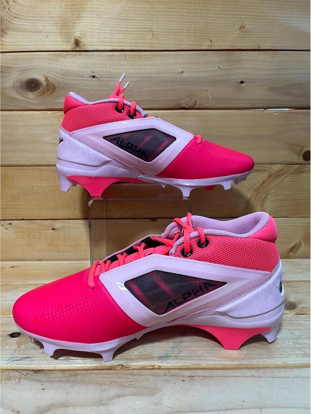 New Nike Alpha Menace 4 Pro NRG Racer Pink Football Cleats HJ4568-600 Men’s 12 - Picture 2 of 6